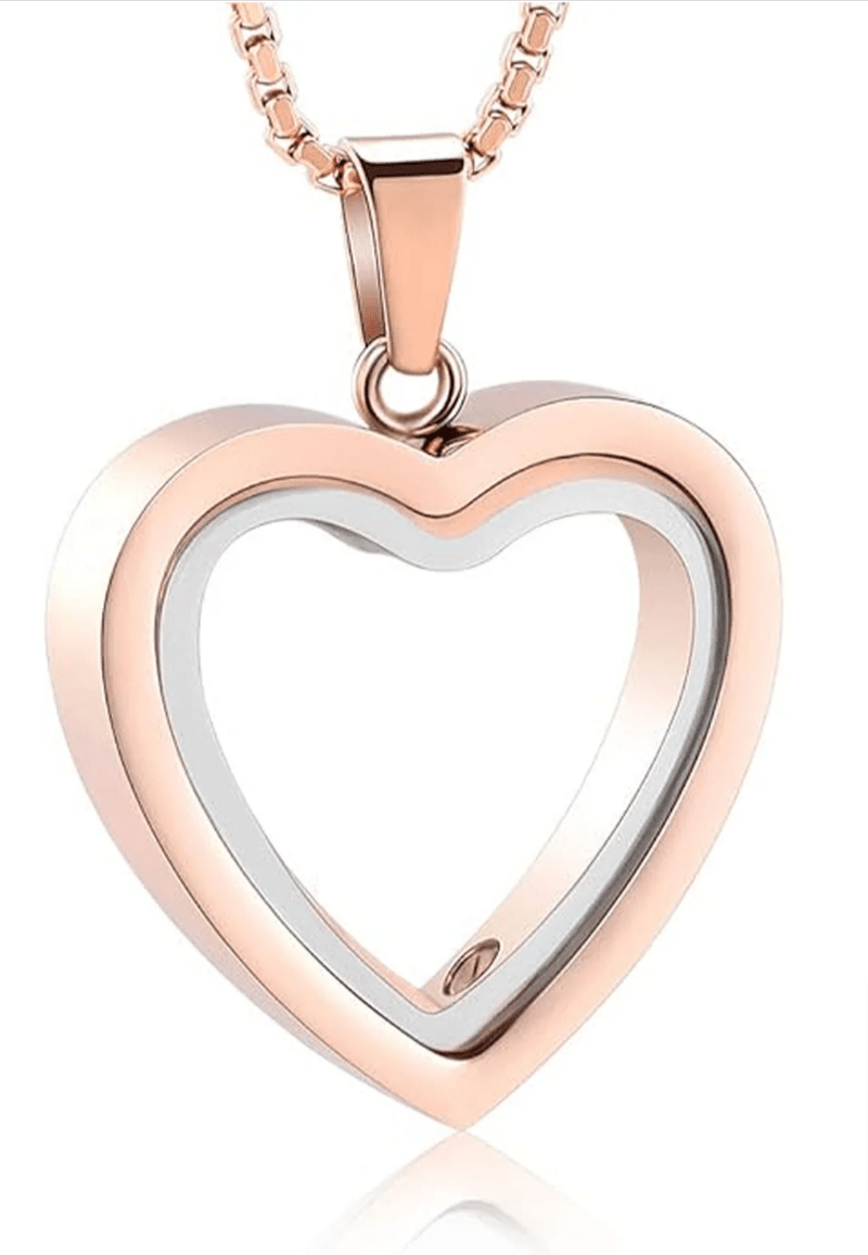 Heartfelt Remembrance: Stainless Steel Heart - Shaped Cremation Pendant - JOrigin