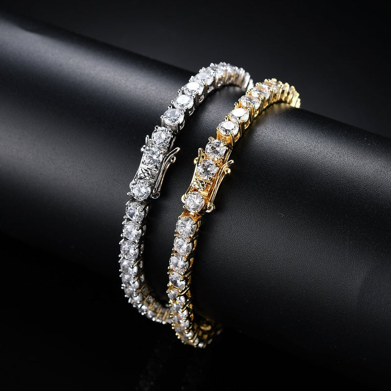 Tennis Chain Copper Zircon Single Row Hip Hop Bracelet - JOrigin